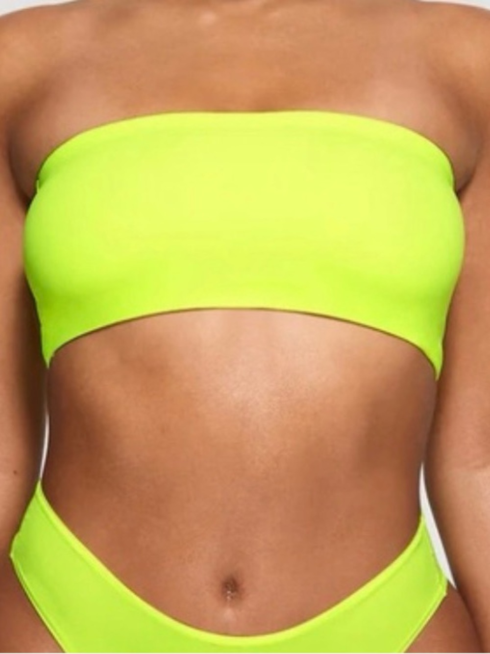 SKIMS Limited Edition FITS EVERYBODY BANDEAU S Yellow Green Neon Highlighter New